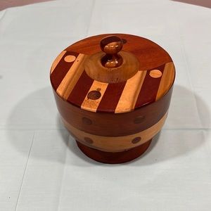 Handmade Wood Bowl with Lid